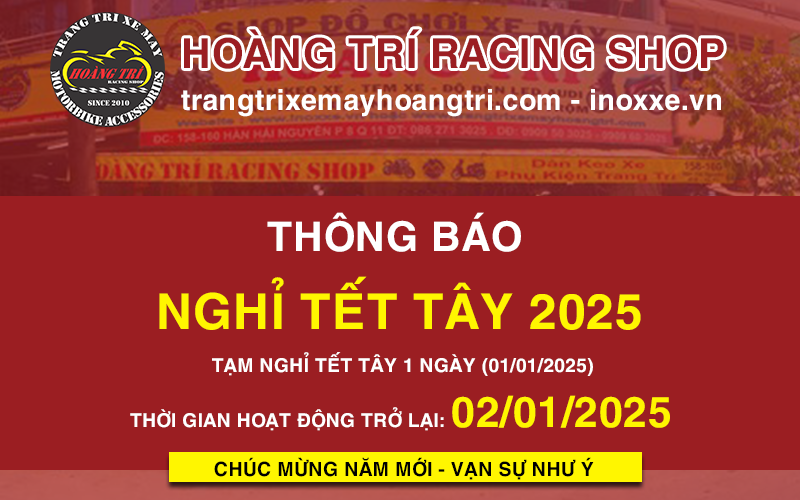 Thông báo nghỉ Tết Tây 2025