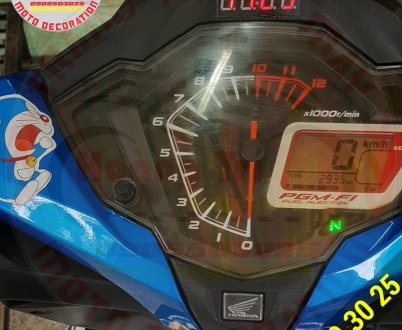 Độ đồng hồ 3 chức năng cho xe máy