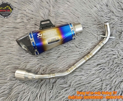 Full set pô Akrapovic giả titan cho xe Yamaha NVX