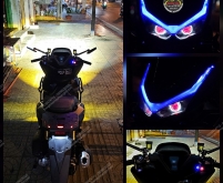 Độ đèn bi cầu cho xe PCX 160