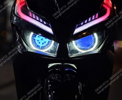 Cụm đèn pha đúc một bi cầu mắt xoay, Led Audi chỉnh màu cho Vario 125/150