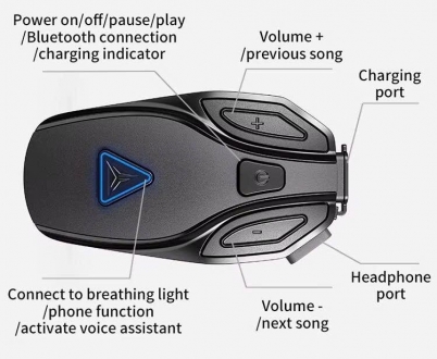 Tai nghe bluetooth MotoWolf BH1 gắn nón bảo hiểm