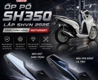 Ốp pô Motorart kiểu SH 350 lắp SH 2026