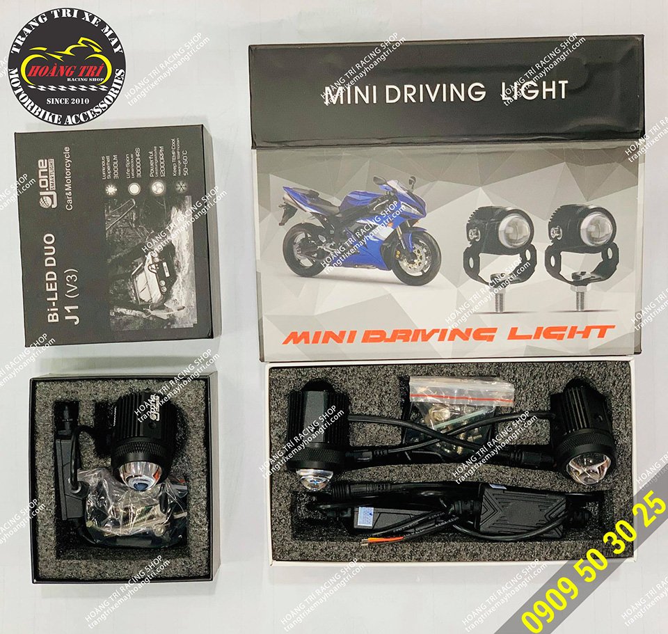 Tuy full box của sản phẩm bao gồm 2 bi LED siêu sáng  nhưng Hoàng Trí Racing Shop tách lẻ bán cho anh em có nhu cầu mua 1 bi cho xe
