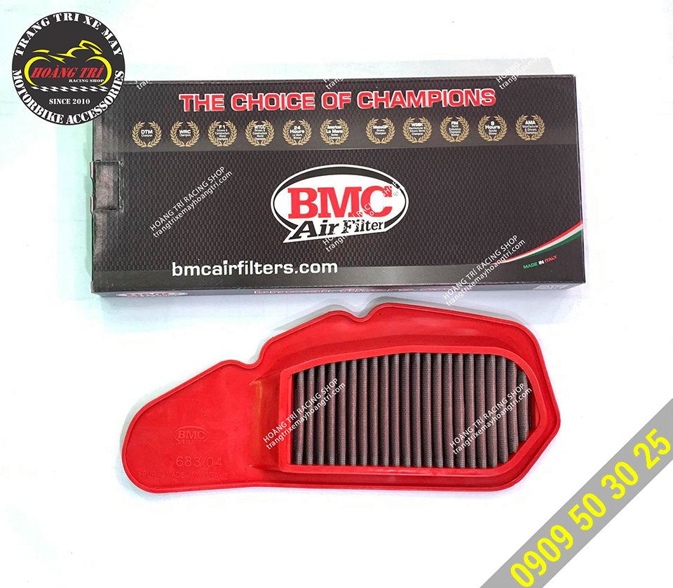 Full box of famous brand BMC air filter products from Italy