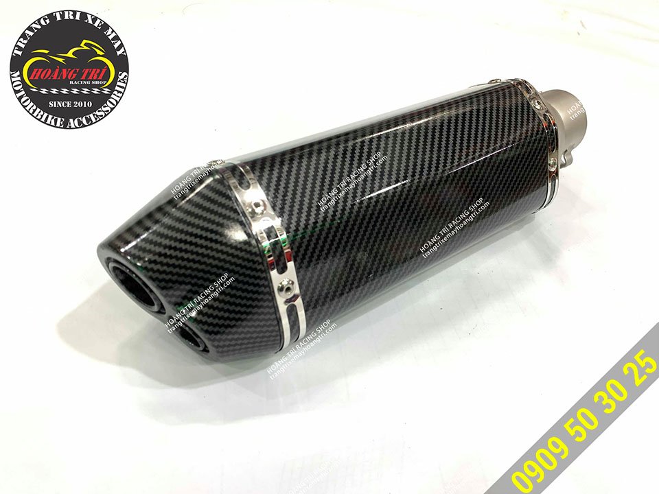 Pô Akrapovic 2 nòng full carbon