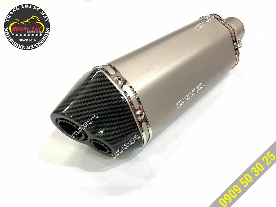 Pô Akrapovic 2 nòng thân kim loại