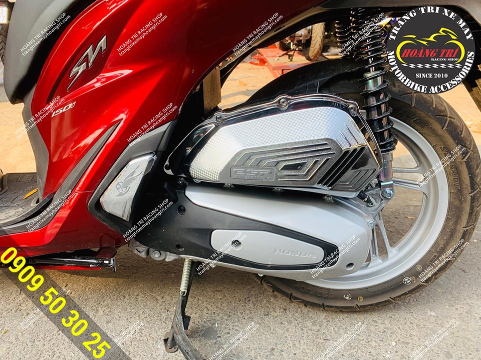 The product is installed with the SH 2020 chrome-plated exhaust