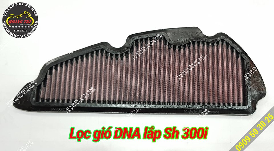 The Sh 300i fitted DNA air filter can be reused after a while