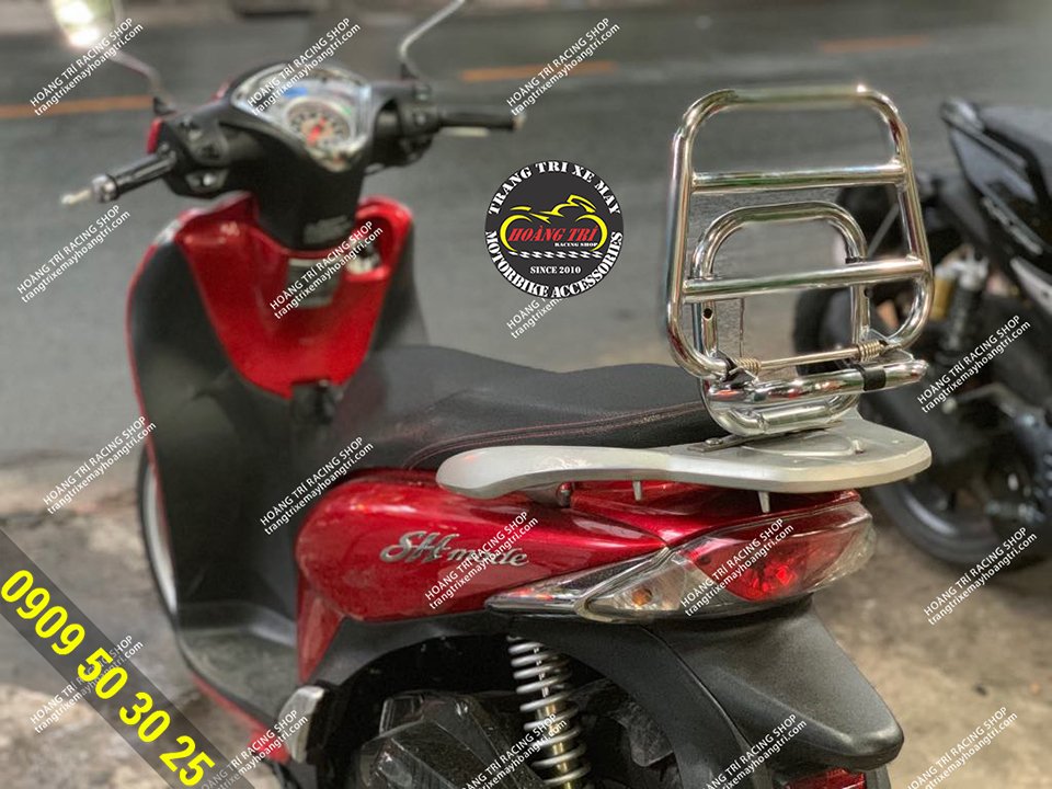 Red SH Mode comes to Hoang Tri Racing Shop with stainless steel backrest