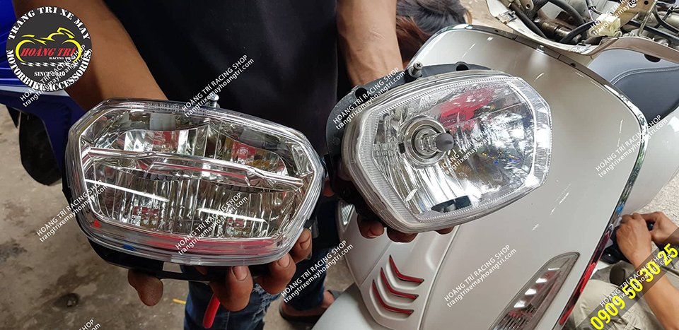 On hand, compare 2-stage led headlights (left) and zin lights (right) - completely different levels
