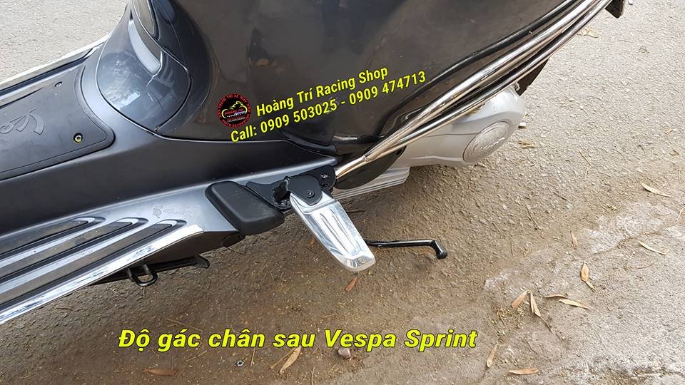 Độ gác chân sau Vespa là điều cần thiết với xe Vespa