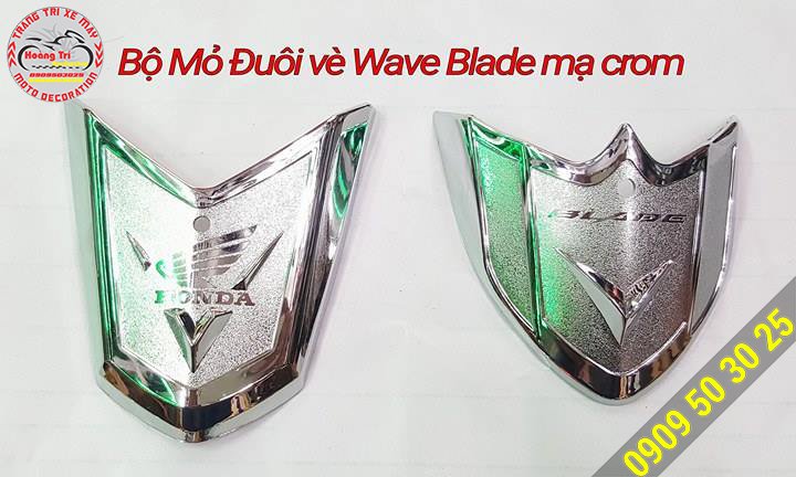 Wave Blade chrome-plated tail beak set