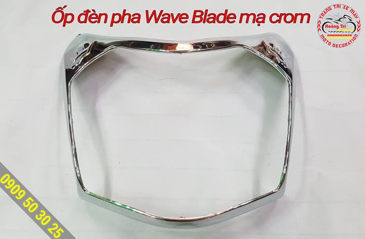 Wave Blade chrome headlight cover has not been installed on the car yet