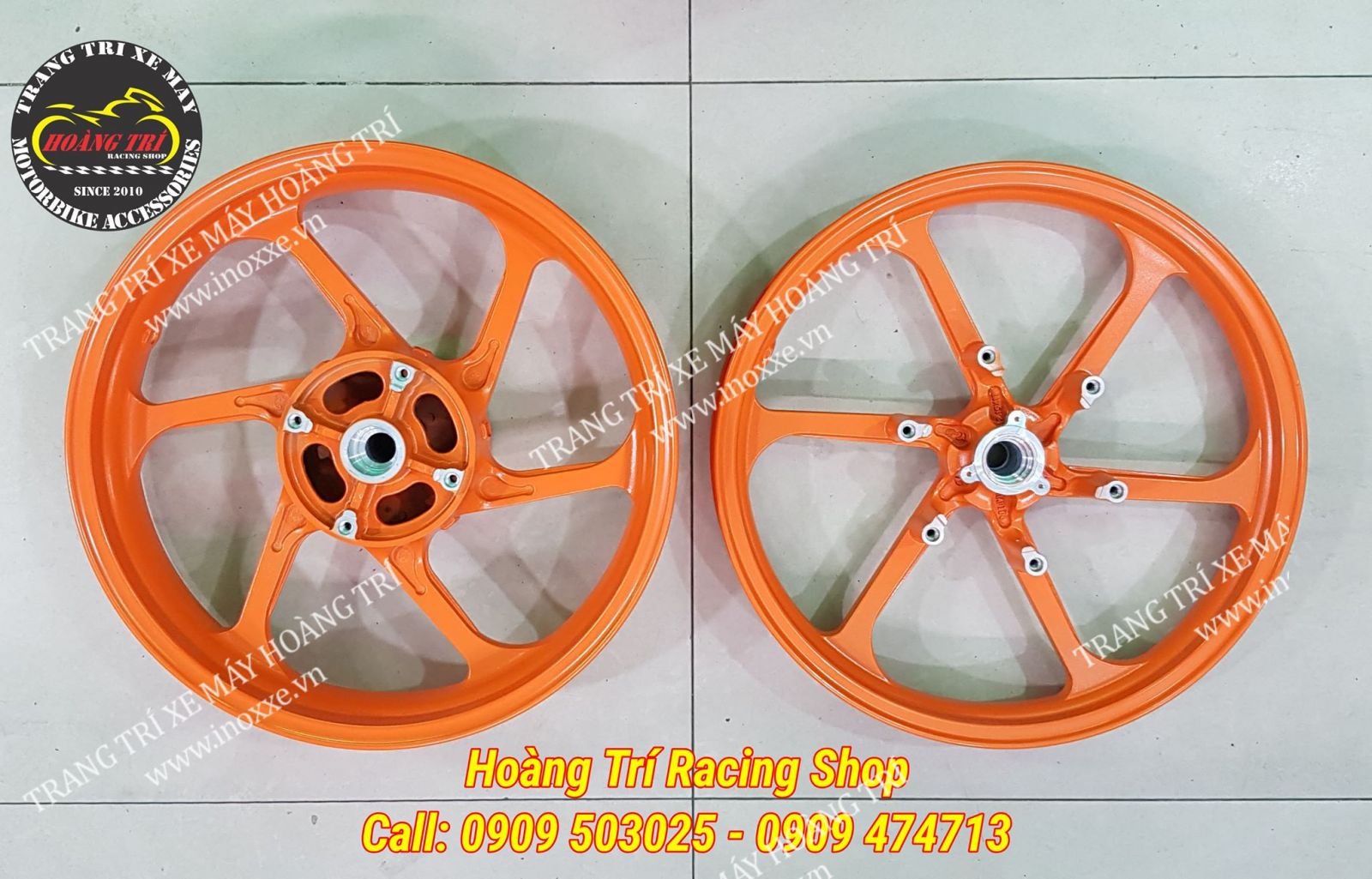 6-piece Rapido wheel for Winner X in orange 