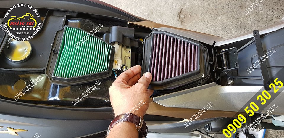 Put the car's air filter in the position of the car and fit it properly